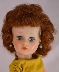 1955 Horsman Cindy Doll 10.5" Red Hair Blue Eyes w/ rhinestone studded ball gown - Picture 1 of 6