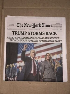 Donald Trump Presidential Election Win New York Times Newspaper 11/07/2024 - Picture 1 of 6