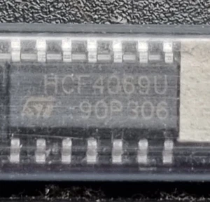 ST MICROELECTRONICS HCF4069U INTEGRATED CIRCUIT 22/PK (RO2.3BLUEC) - Picture 1 of 2