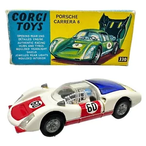 CORGI n. originale in scatola vintage anni 60 330 PORSCHE CARRERA 6 AUTO - Foto 1 di 11