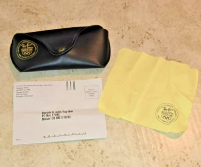 Ray Ban B&L 1992 Olympic Games Eyeglass Case + Cleaning Cloth & Registration VTG - Image 1 of 3