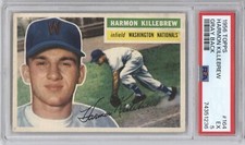 HARMON KILLEBREW PSA 5 1956 TOPPS BASEBALL #164 GRAY BACK WASHINGTON HOF 1236