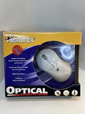 NEW VINTAGE Memorex MECHANICAL  Mouse 3 BUTTON PS2  New Old Stock-Sealed - Image 1 of 4