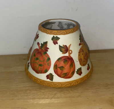 Yankee Candle Pumpkin Fall Leaves Tarro Candle Shade Topper Foto 1 de 4