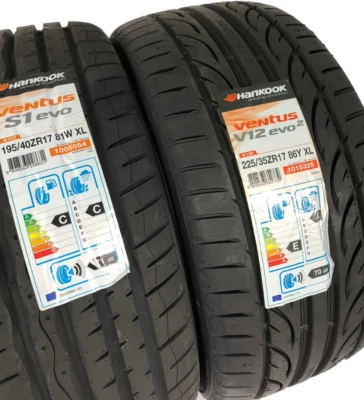 Sommerreifen Reifensatz smart fortwo 451 195 40 + 225 35 R17 Hankook - Bild 1 von 3