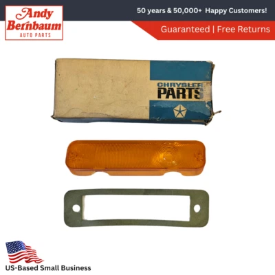 1964 Plymouth Turn Signal Lamp Light Amber Lens W/ Gasket 2495507 NOS - Image 1 of 4