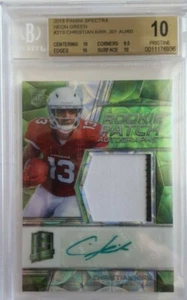 CHRISTIAN KIRK BGS 10 PRISTINE!!! 30/60 PRIZM RC PATCH AUTO. POP 1. - Picture 1 of 9