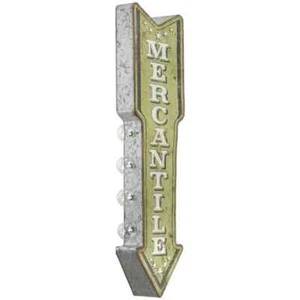 MERCANTILE - Rustic Metal Double Sided - Battery Operated Sign - Picture 1 of 8