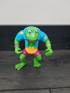 Vintage 1989 Teenage Mutant Ninja Turtles Playmates Figure TMNT Genghis Frog Toy - Picture 1 of 6