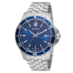 Reloj de cuarzo Movado 2600183 serie 800 esfera azulSLNC1 para hombre - Imagen 1 de 4