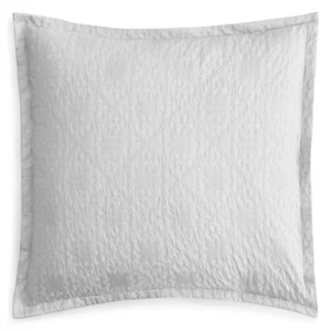 Sky Tile Matelasse EURO Pillow Sham Set 2 Pack, Quilted Sham, Light Gray, 26x26 - Picture 1 of 9