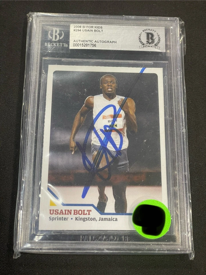 Usain Bolt Signed 2008 SI For Kids Trading Card Rookie Jamaica Legend  #294 BAS - Image 1 of 1