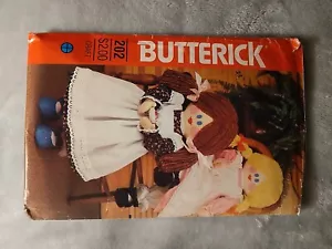 Butterick 202 bambola e vestiti modello da cucito NON TAGLIATO - Foto 1 di 2