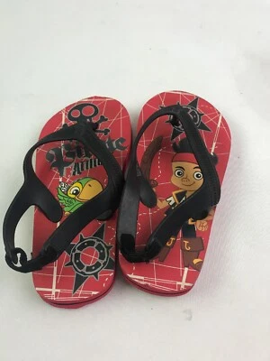Toddler Boys Disney  Flip Flop Sandals Red Sz M 7-8 - Image 1 of 4
