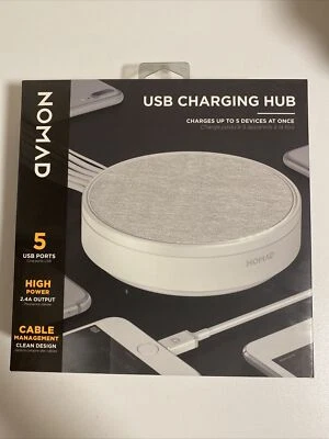 Nomad USB Charging hub White Powers up to 5 USB Devices High Power Output LED... - Image 1 of 3