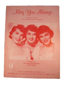 May You Always Noten The McGuire Sisters Larry Markes 1958 (O) - Bild 1 von 3