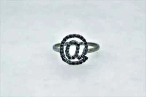 Anello In Spinello Nero 925 Argento Sterling Nero Ossidato Fatto A Mano Regalo - Foto 1 di 10
