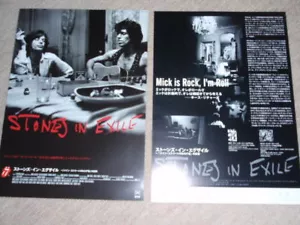 ROLLING STONES japanischer Flyer IM EXIL selten Kino Promo Mini-Poster Mick Jagger - Bild 1 von 1