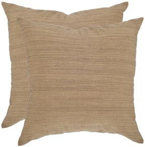 Pillow Collection Poolside Outdoor Pillows, 20-Inch, Stone, Set of 2 - Picture 1 of 2