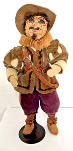 Muñeca Cabeza de Manzana Arte Popular De Colección Militar Italiana de Soporte Pintada a Mano Hecha en EE. UU. - Imagen 1 de 10