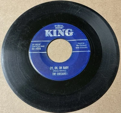 The Checkers 1952 DOOWOP 45 Flame In My Heart / Oh, Oh, Oh Baby KING G+/VG- HEAR - Image 1 of 4
