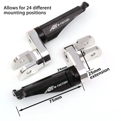 Pinzas delanteras rojas ajustables MFP 25 mm para Ducati Hypermotard 939 16 17 18 Foto 1 de 4