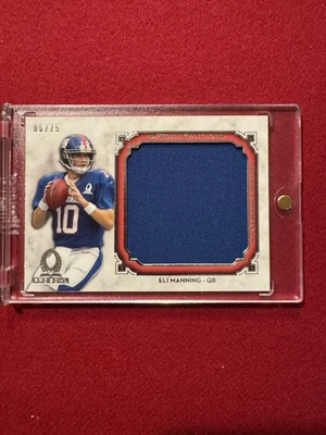 2013 Topps Museum ELI MANNING Jumbo Game Used Pro Bowl Jersey Patch 06/75 GIANTS - Image 1 of 3