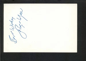 George Wyner - Scheda indice 4x6 autografa firmata - sfere spaziali - Fletch - Foto 1 di 2