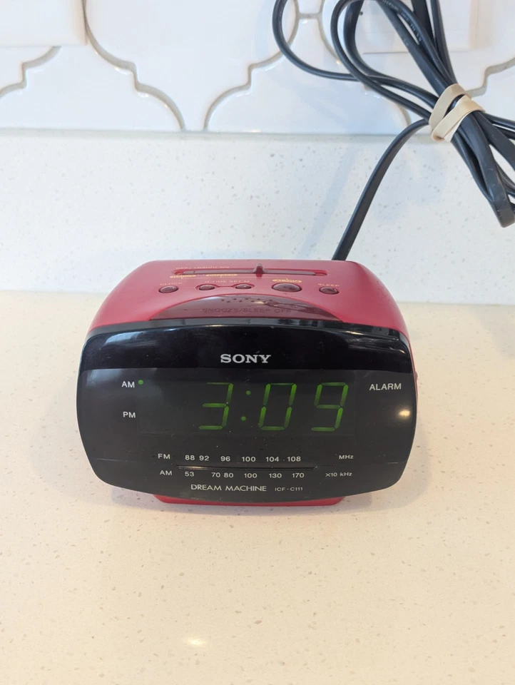 Sony ICF-C111 Dream Machine AM/FM LED Reloj Despertador Radio Reposo Batería Respaldo Foto 1 de 4