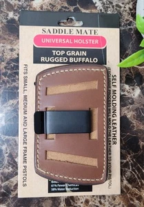 Saddle Mate Waist Slide universal Gun Holster Rugged Buffalo Leather New - Picture 1 of 2
