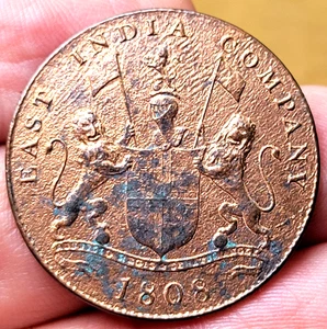 Preciosa Moneda Naufragio Almirante Gardner India Británica 20 Efectivo Fecha 1808 - Imagen 1 de 5