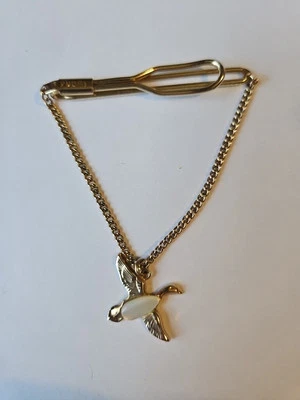 Clip de corbata Swank vintage pato en vuelo Foto 1 de 4