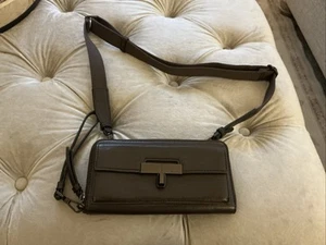 calvin klein handbag Becky Organizer  Turn Lock  Brown - Picture 1 of 6