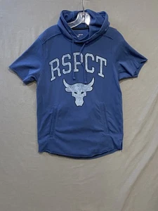 Under Armour Project Rock RSPECT Shirt Hoodie Mens Small Short Sleeve Bull - Picture 1 of 9