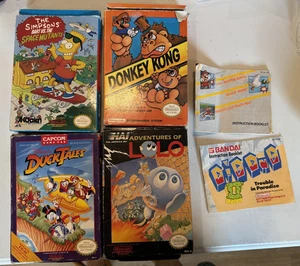 (READ) Nes Box Lot Lolo, Donkey kong, Ducktales, Simpsons NO GAMES - Picture 1 of 7