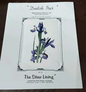 The Silver Lining Dutch Iris Cross Stitch Pattern NEW SL19 - Picture 1 of 3