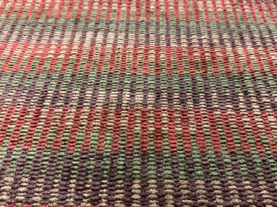 Mulberry Lee Jofa Stripe Fabric- Rattan Chenille / Red Green 10 yds FD761.V117 - Image 1 of 3