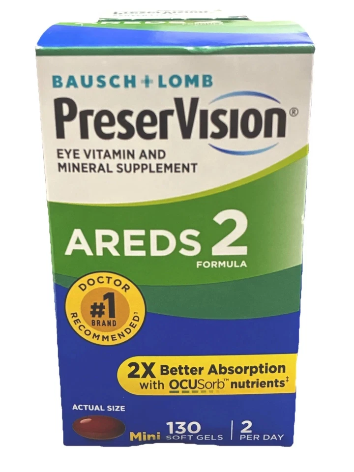 Bausch + Lomb PreserVision AREDS 2 Formula 130 cápsulas blandas - NUEVO - CADUCIDAD 2027 Foto 1 de 1