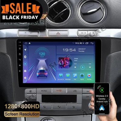 Android 14 Autoradio Navi Carplay WIFI BT Für Ford S-Max Bj. 2006-2014 Auto A/C - Bild 1 von 4