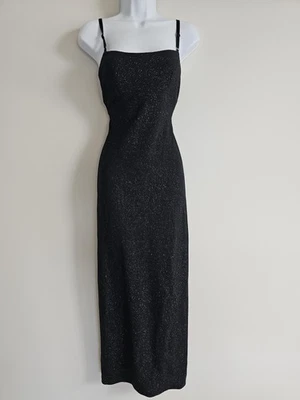 Vintage Jodi Kristopher Dress Womens Small Glitter 90s Glam Goth Romantic Prom - Image 1 of 4