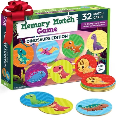 Momo & Nashi Dinosaur Matching Game ,32pc Memory Toy, Preschool Educational Toys - Image 1 of 4
