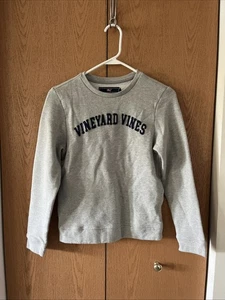 Vineyard Vines Gray Pullover Sweatshirt Embroidered Youth Medium (12-14) - Picture 1 of 6