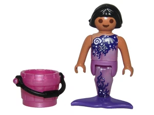 Playmobil Girl Mermaid purple tail w/ pink bucket - C27 - Picture 1 of 3