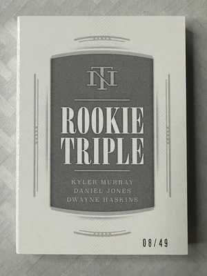 /49 Booklet - 2019 National Treasures Rookie Triple Patch Jones/ Haskins/ Murray - Image 1 of 4