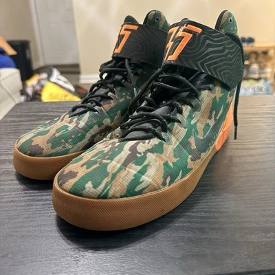 Молодежные баскетбольные кроссовки Kevin Durant 2014 KD Vulc Mid TXT GS камуфляж размер 6,5 года - Изображение 1 из 4