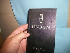 1992 Lincoln Continental Owners Manual/Guide.Used