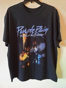 Prince Men's T Shirt XL Black Purple Rain Officially Licensed--New, on Display - Picture 1 of 3
