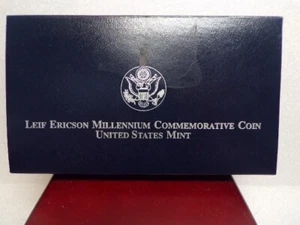 UNC 2000 Leif Ericson Viking Millennium - US Commemorative 90% Silver Dollar - Bild 1 von 5