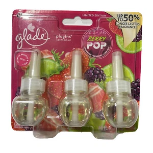 Glade Plugins BERRY POP Olio Profumato alla Fragola Ricarica Casa Confezione da 3ct - Foto 1 di 7