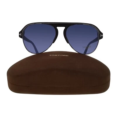 Gafas de sol Tom Ford Marshall Aviator TF 929 FT0904 02V lentes negras/azules mate Foto 1 de 4